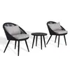 Sillas tejidas con cuerda para exteriores, Mesas y sillas de ocio, Sillas tejidas con cuerda de ratán moderno y simple para restaurantes de hotel, Mesas y sillas de café, Sillas para balcón