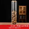 Tampa de Grande Capacidade Tampa de Bambu Potes de Chá de Vidro Pote Selado para Armazenamento de Pu'er Grande Pote de Vidro para Armazenamento Doméstico Garrafa de Armazenamento