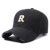 Gorra de Béisbol para Hombres de Mediana Edad y Mayores Transfronteriza, Gorro de Algodón para Exteriores de Invierno, Gorro Cálido de Lana Engrosada con Ala Ancha, Gorra de Pico