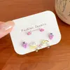 Colección de Pendientes de Carrousel de Gota de Aceite de Aleación de Dibujos Animados para Mujer con Pendiente de Unicornio de Aguja Plateada Pendientes del Zodiaco del Año del Caballo
