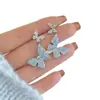 Pendientes de Mariposa Elegantes de Gama Alta con Diseño Único de Nicho, Aguja de Plata 925, Pendientes Largos con Borlas, Novedad 2024 para Mujer