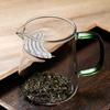 Taza Creciente de Vidrio Resistente a Altas Temperaturas Engrosada Colador de Té Integrado Juego de Té Filtro Tetera