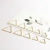 Brincos de cobre puro 18K com revestimento em ouro verdadeiro, triângulo geométrico, acessórios para pendurar, material faça você mesmo, que não desbota