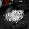 Nuevo Reloj para Hombre de Acero con Esfera Grande Transfronterizo Comercio Exterior Tres Ojos Atmosférico Nuevo Desarrollo Aleación de Acero Hombres Stock Disponible