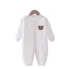 Ropa de bebé primavera y otoño ropa interior de algodón puro mameluco para recién nacido niño y niña mameluco de una pieza pijama de invierno manga larga