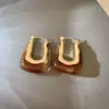 Pendientes Ovalados de Plata Chapada en Oro Real de 14K con Aguja de Plata y Piedra Ojo de Tigre Pendientes Versátiles Retro Maillard Pendientes Elegantes de Moda