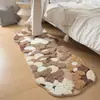 Alfombra de Musgo de Bosque Alfombra de Mesita de Noche para Dormitorio Felpa Engrosada Alfombra para Sala de Estar Balcón Ventana Saliente Alfombra Resistente a la Suciedad de Mesita de Noche