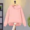 Atacado novo suéter de outono para meninos primavera e outono com capuz roupas infantis para meninos top de manga comprida com capuz cor sólida