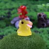 Acessórios artesanais DIY luminosos Acessórios de resina Micro Paisagem Ornamentos Cor Miniatura Coelho Animal Musgo Paisagem