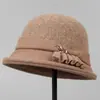 Gorros de otoño e invierno para mujeres de mediana edad y mayores, gorros de lana engrosados y cálidos, adecuados para madres, abuelas y tías