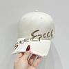 Gorra de béisbol americana nueva con letras bordadas para mujer, primavera y otoño, con agujeros, alero curvo, parasol, cara visible, gorra pequeña, moda para hombre