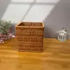 Caja de Regalo de Ratán Regalo de Acompañamiento Cesta de Flores de Mano Decoración de Ramo de Flores Cilindro Cuadrado para Niña de las Flores Tubo Cuadrado Caja de Regalo Antigua para Cumpleaños Boda