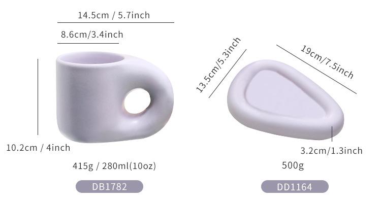 纯色胖胖咖啡杯