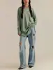 26 Camiseta larga casual de manga larga fina de cuello redondo transpirable versátil adelgazante holgada de primavera y otoño transfronteriza europea y americana