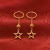 Aretes de estrella de cinco puntas chapados en oro de suministro en vivo aretes de flores de coche para mujer aretes de cuentas de transferencia aretes de temperamento venta al por mayor en vivo