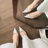 Salto alto feminino bico fino stiletto nova moda sexy tamanho grande sapatos 2024 primavera senhoras