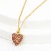 Moda europeia e americana, joias da moda, temperamento, pingente de coração de diamante, colar feminino, acessórios elegantes de aço inoxidável