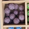 Bola de diamante incrustada con cuentas de cristal de pedrería, cuentas con agujero, cuentas espaciadoras, hechas a mano, material para colgante de pulsera de mano, accesorios de joyería DIY al por mayor