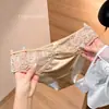 Herdeira atrevida~Calcinhas sexy com acabamento em renda puramente desejáveis para mulheres, Calcinhas respiráveis de cetim francês de cintura baixa com corte cruzado vazado