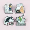 Insignias Divertidas de Animales de Dibujos Animados Rana Divertida Montando un Ganso Cachorro Trabajo Accesorios Lindos Broche Directo del Fabricante