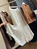 Falda plisada resistente con pliegues dorados para mujer, nuevo estilo de otoño, elegante, que cubre las caderas, cintura alta elástica, falda de línea A adelgazante con un dobladillo amplio