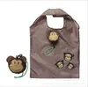 Bolsa de Compras Plegable de Mono de Boca Grande de Dibujos Animados Creativos 190t Ecológica Bolso de Mano de Poliéster Patrón Personalizado