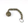 Llavero Redondo de Bolas de Acero para Defensa Personal, Nudo de Diamante Trenzado para Exteriores, Mono Puño, Cuerda de Paraguas 550, Supervivencia en Montañismo
