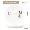 Plato para Dumplings Comercial de Melamina Plato para Pato Asado Plato para Camarones con Plato para Vinagre Plato Especial para Dumplings de Hotel Plato para Banquetes Plástico