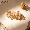 Acessório de Cabelo Elegante e Luxuoso com Clipe de Flor de Cristal para Primavera com Toque de Alto Padrão, Presilha para a Parte de Trás da Cabeça, Ornamento Feminino para Meio Preso