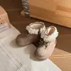 Botas para Niñas 2025 Invierno Nuevos Zapatos Infantiles Zapatos de Princesa para Niñas Botas Cálidas de Algodón Doble con Felpa Zapatos para Bebés