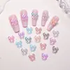 Kt Gato Lazo Cinta Decoraciones para Uñas Resina Accesorios Pequeños Lazo de Cinta Aretes DIY Accesorios para Uñas Portátiles