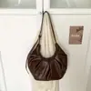 Bolso Bandolera de Moda para Mujer 2026 Nuevo Estilo Bolso de Axila de Media Luna Plegado Estilo Coreano Bolso Dumpling de Cuero Suave de Alta Gama