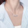Estilo coreano Design Requintado Glicínias Flor Pingente Colar Feminino All-match High-end Elegante Clavícula Cadeia Jóias