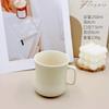 Caneca Cerâmica Brilhante Esmaltada em Forma de Cintura, Caneca Simples de Cintura Estreita, Caneca de Leite para Café da Manhã de Casal, Xícara de Café, Caneca de Presente, Porcelana Branca