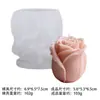 Vela Aromática Tridimensional em Formato de Rosa Transfronteiriça Ferramenta de Aromaterapia Feita à Mão Ornamento de Botão de Flor Dia dos Namorados Molde de Silicone