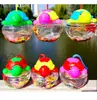 Mini garrafa de peixe pequeno de desenho animado garrafa plástica portátil infantil aquário pequeno barraca de feira noturna garrafa de tartaruga pequena fabricantes de garrafas QQ atacado