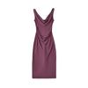 Vestido estilo chaleco sin mangas con cuello halter, estilo europeo y americano, sexy, para mujer, plisado, ajustado, elástico, de longitud media, para verano.