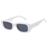 Nuevas gafas de sol de moda con montura pequeña para hombre y mujer, gafas de sol de moda para fotos callejeras, gafas de sol rectangulares degradadas 9074