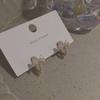 Pendientes de plata 925 con diseño de lujo, ligeros y de alta gama, con forma de C y perlas coreanas.