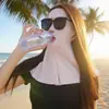 Mascarilla de Protección Solar Específica para Correr en Verano, Mascarilla de Seda de Hielo para Mujer con Protección de Barbilla y Boca y Nariz Expuestas, Mascarilla Facial para Golf al Aire Libre y Maratón