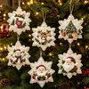 Brinquedo de Encaixar Árvore de Natal Enfeite Decoração Acrílico Madeira Pintura Diamante Artesanal DIY Etiqueta Pendurável Enfeite