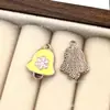 142 Colgantes de Navidad Colgantes de Aleación con Gota de Aceite Accesorios para Joyería DIY Colgante de Papá Noel Muñeco de Nieve Campana