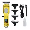 Máquina de Cortar Cabelo Elétrica Estilo Barbearia, Navalha de Cabeleireiro, Máquina Elétrica com Display Digital para Carving de Cabeça de Óleo, Ferramenta de Estilização de Cabelo para Casa