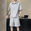Ins Tendência Versátil Manga de Cinco Pontos Nova Chegada Calça de Cinco Pontos Popular Casual Preguiçoso Conjunto Moda Masculina Verão Harajuku