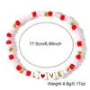 Pulsera de Corazón de Amor con Cuentas para Mujer, Roja y Rosa, Dulce Joyería para Pareja y Mejor Amiga al por Mayor