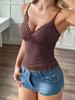 Diyun Transfronterizo Estilo Y2K Europeo y Americano Sexy Color Sólido Camiseta Camisola para Mujer Primavera/Verano 2026 Sitio Independiente de Amazon