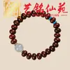 Pulsera Artística de Cuentas de Bambú con Múltiples Cuentas, Pulsera Creativa de Cuentas de Oración para Hombre, Joyería Femenina de Círculo Único Estilo Pareja
