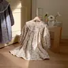 Colección Otoño 2026 Ropa Infantil Estampado Retro Francés Vestido Holgado para Niña Encaje Manga Larga Vestido de Princesa Infantil