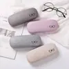 Nuevo Estuche para Gafas de Imitación Lino, Sencillo, Moderno y de Alta Gama, Caja de Almacenamiento de Gafas Portátil Anti-Estrés para Estudiantes Miopes, Hombres y Mujeres