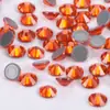 Rhinestones de Cristal de Vidrio de Espalda Plana Adhesivos Hot Melt de Fábrica Accesorios Navideños Coloridos para Ropa DIY